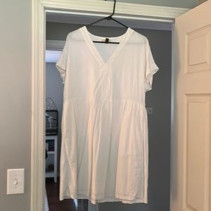 White linen dress